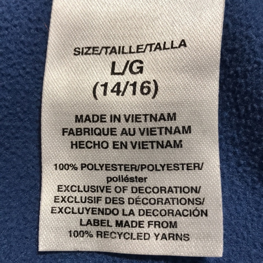 ADIDAS Kid’s Blue Camo Long Sleeve Hoodie—Sz Large 14/16 - Picture 5 of 17